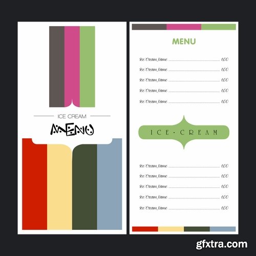 Fast Food, Cooking, Meal & Drink Menus #4, 25xEPS