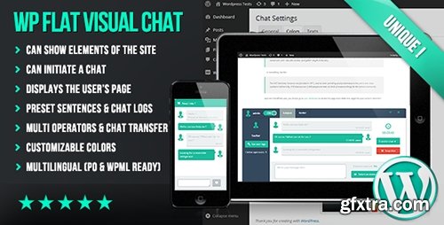 CodeCanyon WP Flat Visual Chat v5.362 - Live Chat & Remote View for Wordpress 8329900