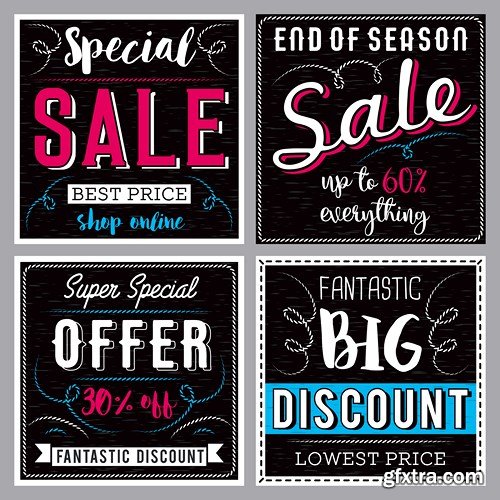 Winter Christmas Sale Banners 14xEPS