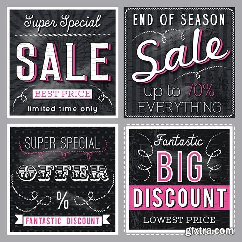 Winter Christmas Sale Banners 14xEPS