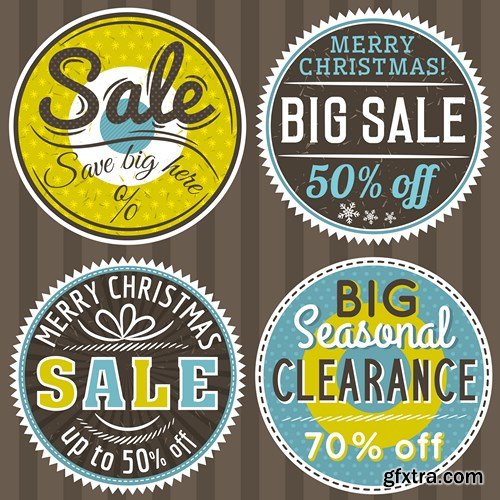 Winter Christmas Sale Banners 14xEPS