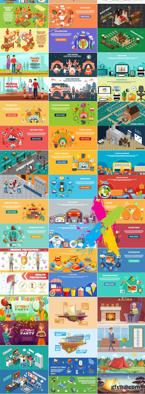 Templates flat design concept vector 117