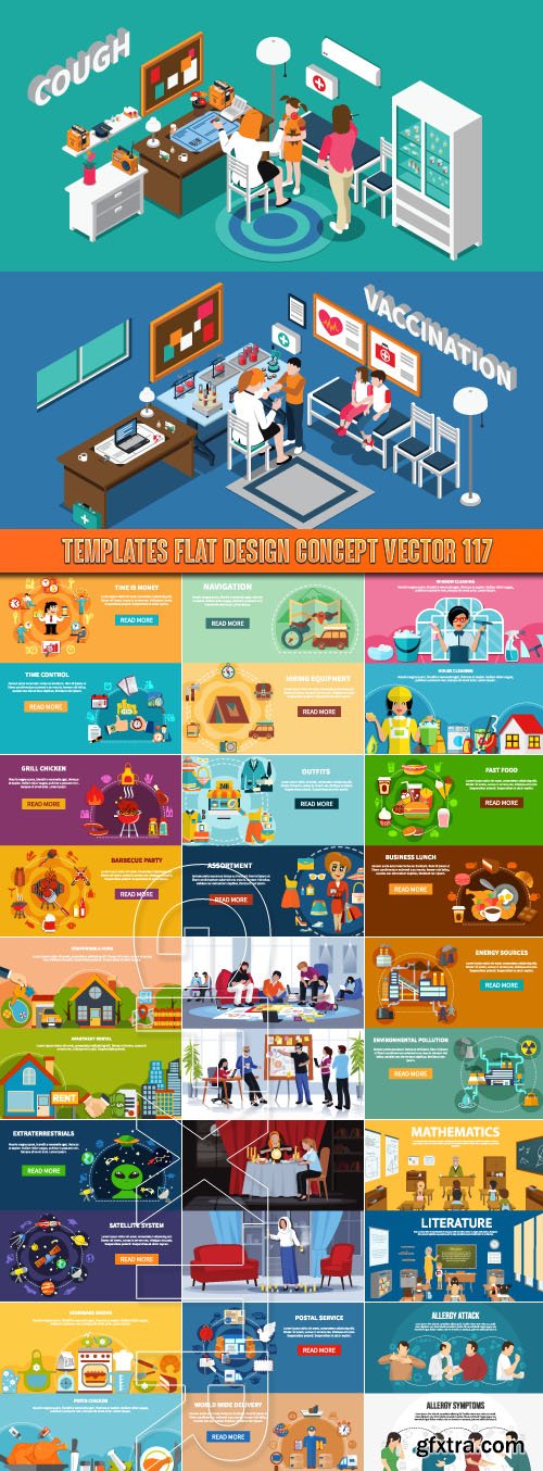 Templates flat design concept vector 117