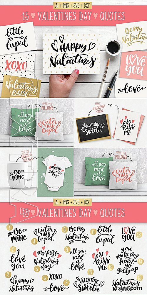CM - Valentines Day quotes SVG bundle 1149401 CM - Valentines Day quotes SVG bundle 1149401