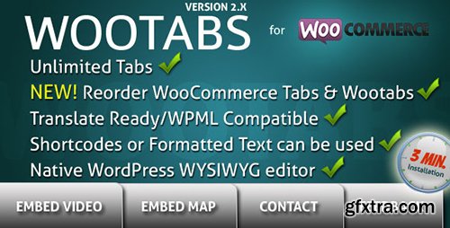 CodeCanyon - WooTabs v2.1.8 - Add Extra Tabs to WooCommerce Product Page - 7891253 CodeCanyon - WooTabs v2.1.8 - Add Extra Tabs to WooCommerce Product Page - 7891253