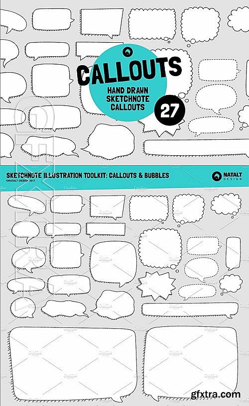 CM - Hand drawn callouts speech bubbles 1170870