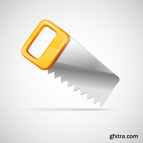 Collection cartoon builder construction worker icon sticker tool vector image 18 EPS