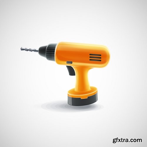 Collection cartoon builder construction worker icon sticker tool vector image 18 EPS