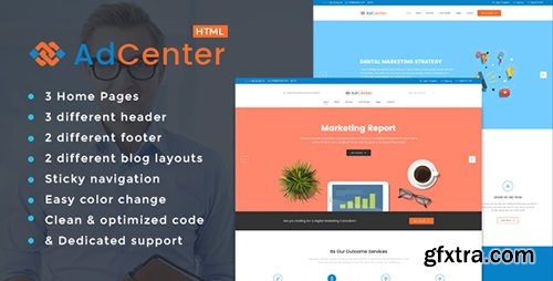 ThemeForest - Adcenter - Digital Marketing HTML Template (Update: 27 August 16) - 16057344