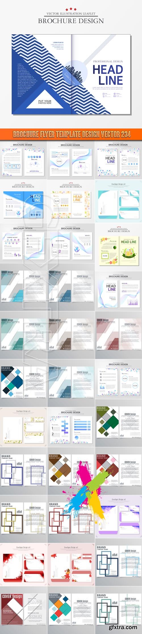 Brochure flyer template design vector 234