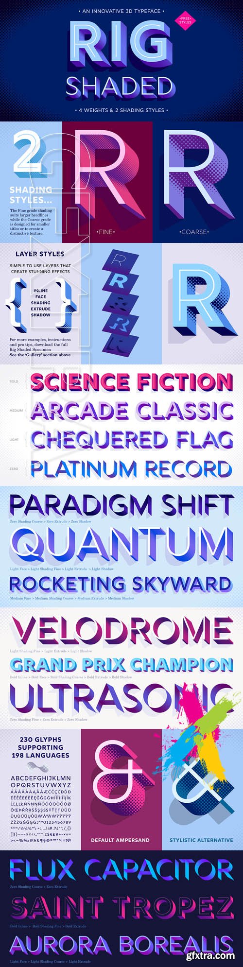Rig Shaded font Family 80.00 ?? GFxtra