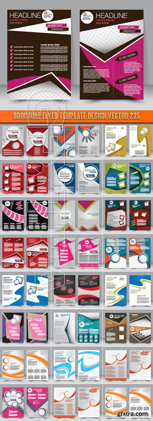 Brochure flyer template design vector 235