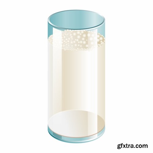 Collection of realistic icon picture food fruit meat milk bottle honey 25 EPS