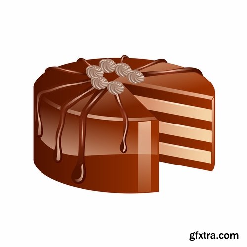 Collection of realistic icon picture food fruit meat milk bottle honey 25 EPS