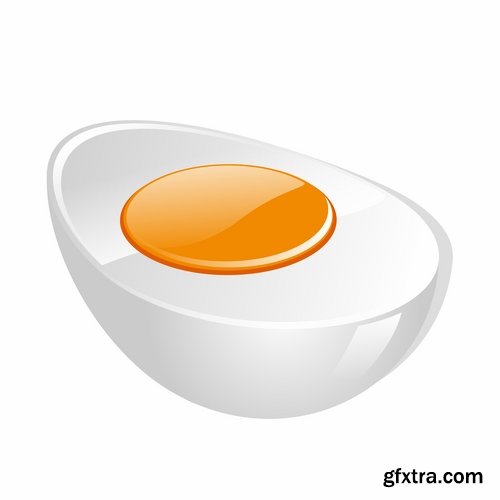 Collection of realistic icon picture food fruit meat milk bottle honey 25 EPS