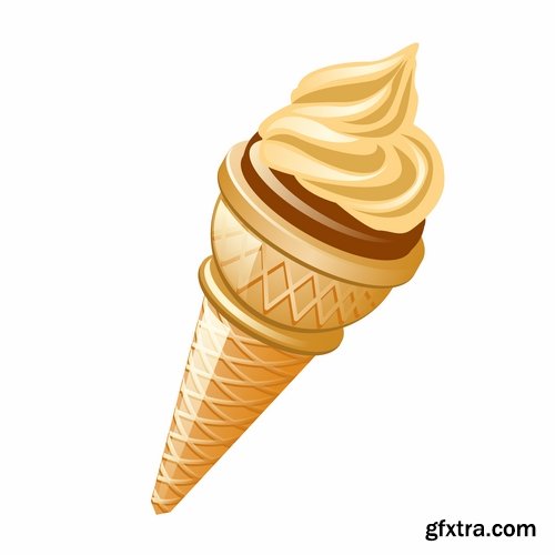 Collection of realistic icon picture food fruit meat milk bottle honey 25 EPS