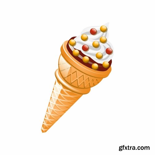 Collection of realistic icon picture food fruit meat milk bottle honey 25 EPS