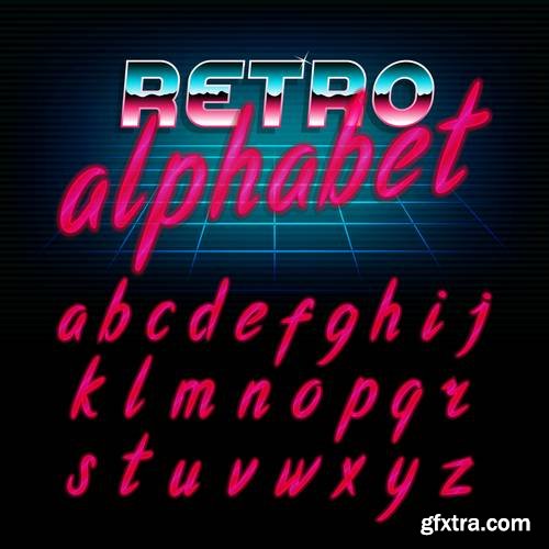 Alphabet Vector Fonts #5, 17xEPS