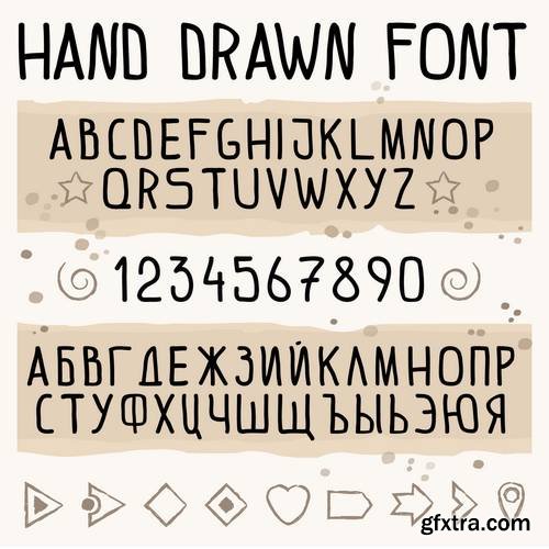 Alphabet Vector Fonts #5, 17xEPS