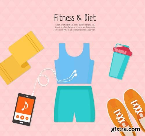 Fitness and Diet Illustration
