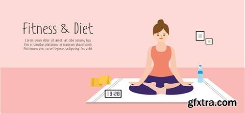Fitness and Diet Illustration