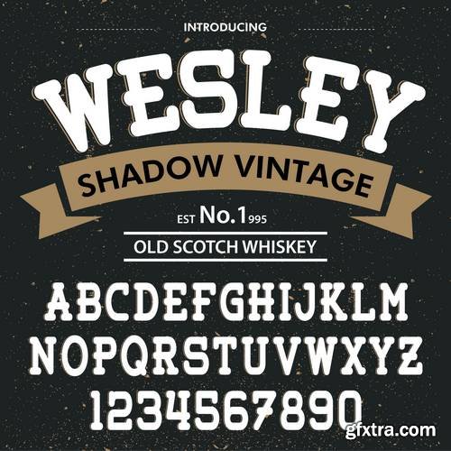 Alphabet Vector Fonts #6, 17xEPS