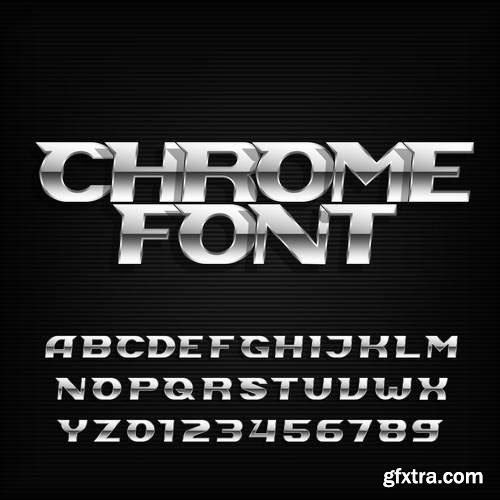 Alphabet Vector Fonts #6, 17xEPS