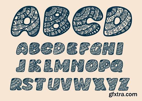 Alphabet Vector Fonts #6, 17xEPS
