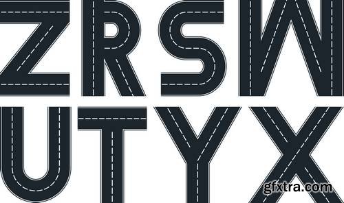 Alphabet Vector Fonts #6, 17xEPS