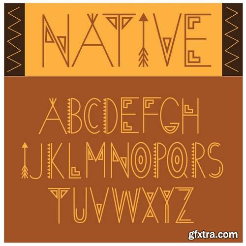 Alphabet Vector Fonts #6, 17xEPS