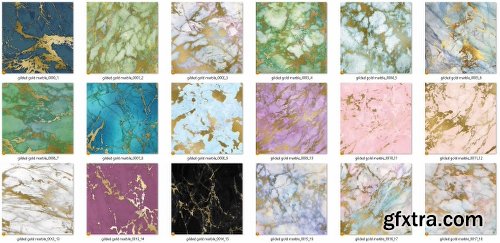 CreativeMarket Gilded Gold Marble Digital Paper 1152783