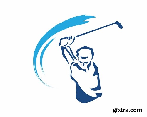 Collection logo sports icon ski snowboard soccer wrestling tennis 25 EPS