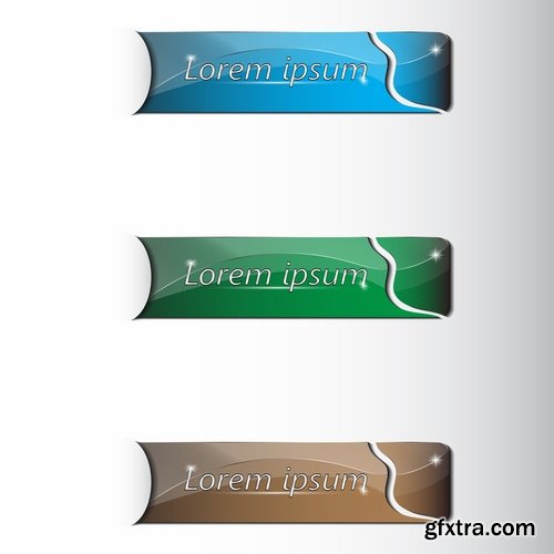 Collection banner button design web site tool key 25 EPS Collection banner button design web site tool key 25 EPS