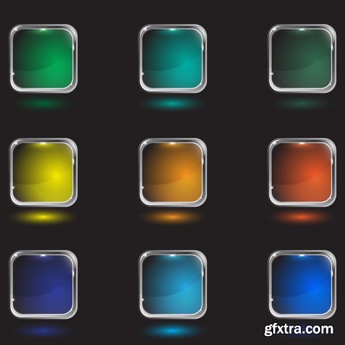 Collection banner button design web site tool key 25 EPS Collection banner button design web site tool key 25 EPS