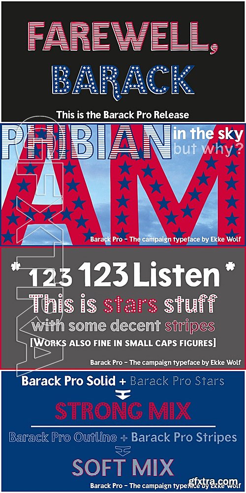 MF - Barack Pro - Webfont and Desktop font- 4 fonts: $30.00