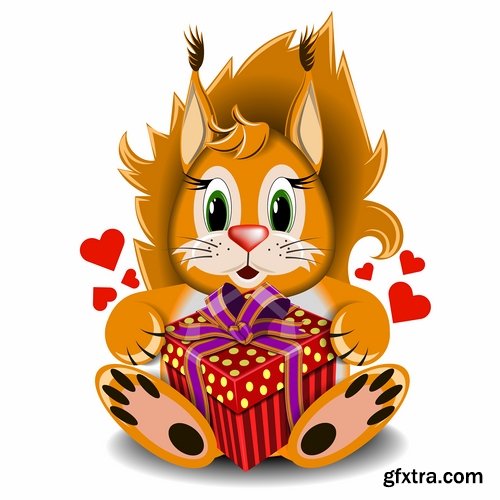 Collection flyer gift card Valentine's Day invitation card vector image 7-25 EPS