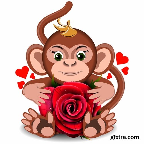 Collection flyer gift card Valentine's Day invitation card vector image 7-25 EPS