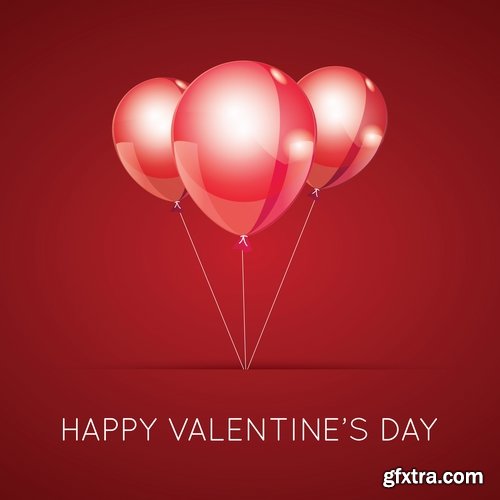 Collection flyer gift card Valentine's Day invitation card vector image 7-25 EPS