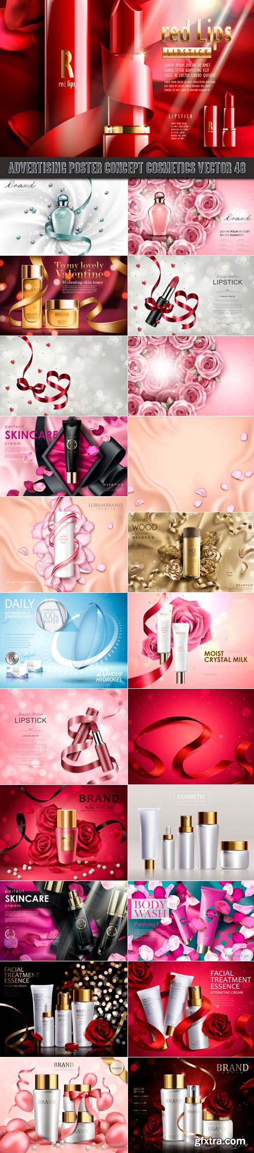 Advertising Poster Concept Cosmetics vector 48