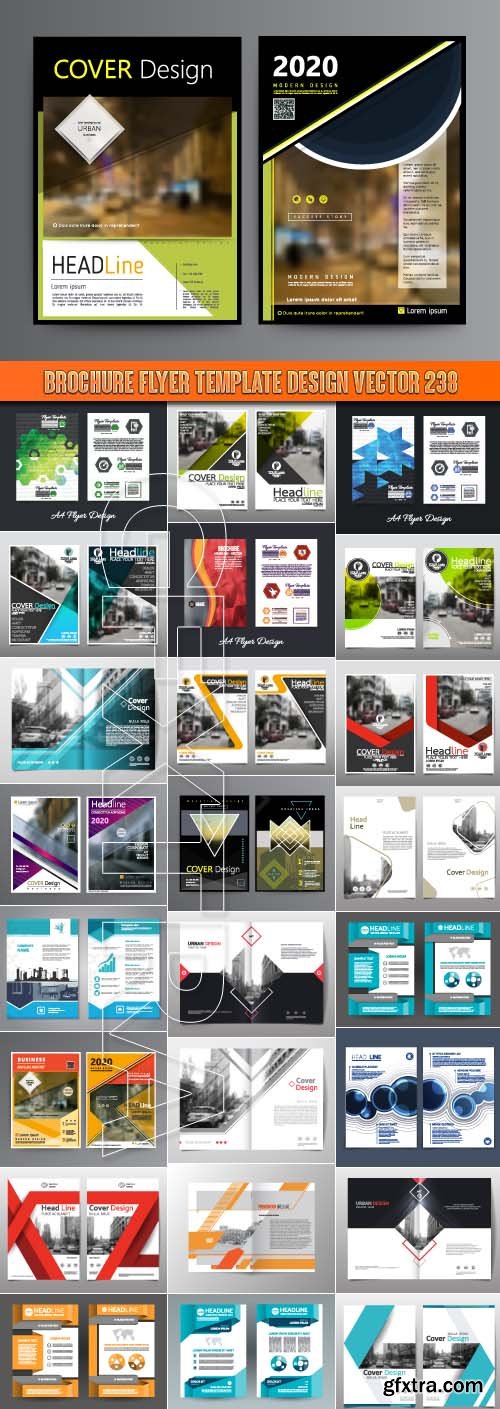 Brochure flyer template design vector 238