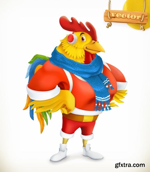 Collection of realistic illustration of a cartoon character to be printed on a postcard 25 EPS