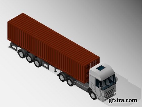 Collection of industrial and construction combine harvester tractor bulldozer excavator truck 25 EPS