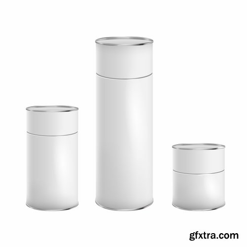 Collection of realistic bottle of deodorant spray bottle packaging mascara 25 EPS