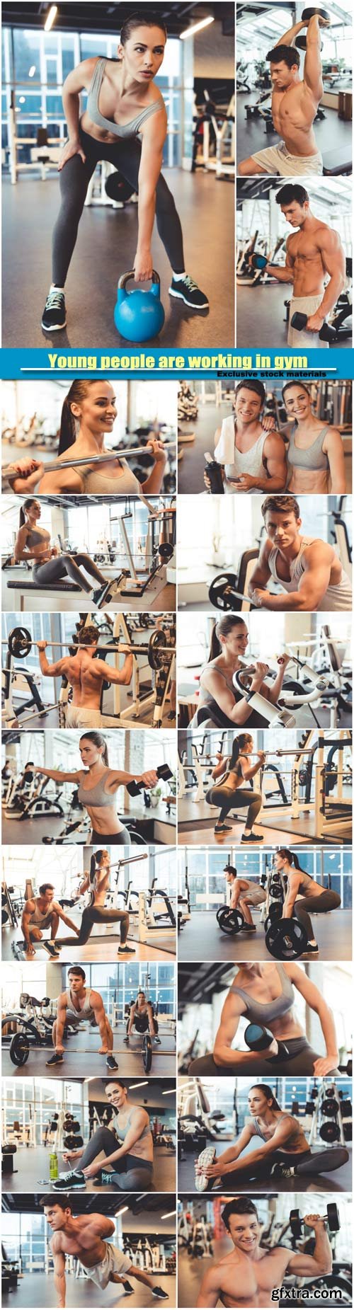 Attractive Young People are Working in Gym 19xJPG