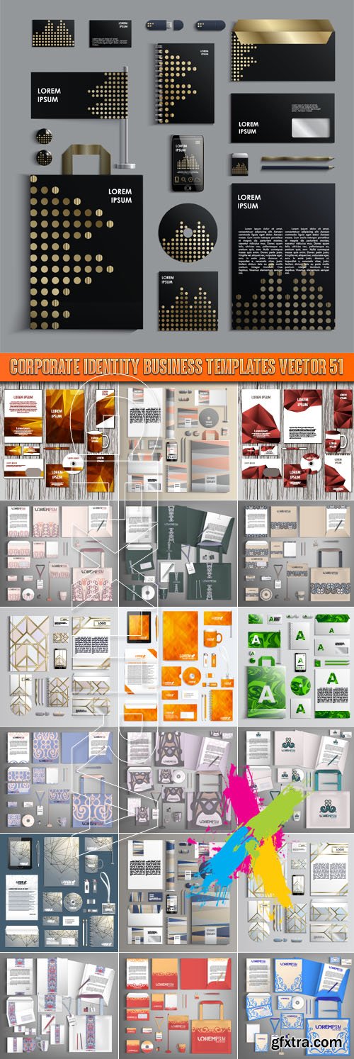 Corporate identity business templates vector 51