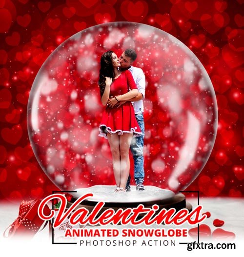 GraphicRiver - Gif Valentine Animated Snow Globe Action - 19295865