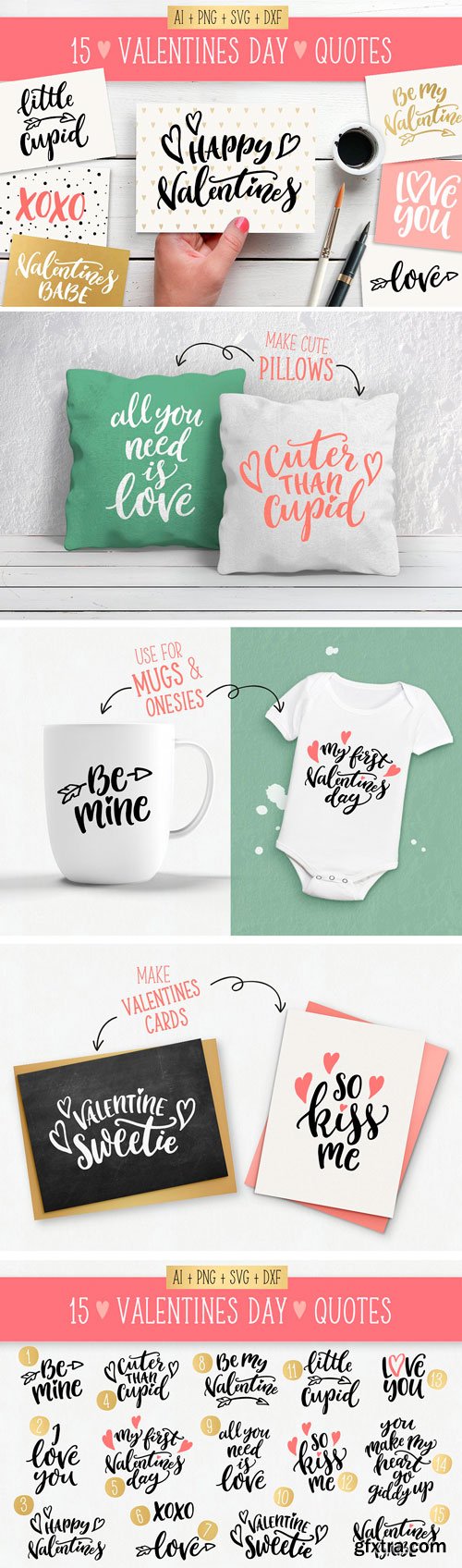 Valentines Day Quotes SVG Bundle