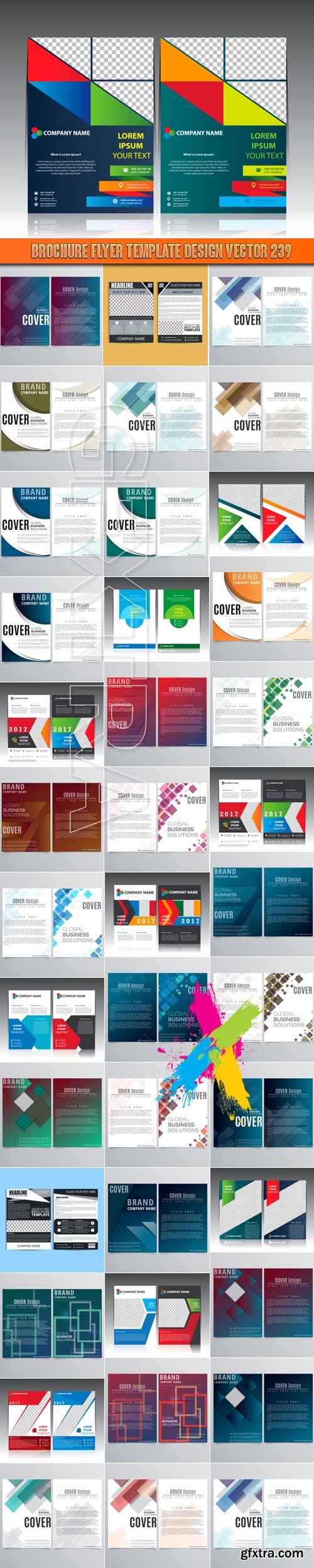 Brochure flyer template design vector 239