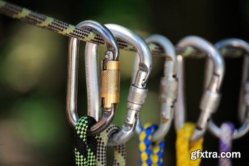 Collection of steel wire rope winch attachment carabiner hook 25 HQ Jpeg