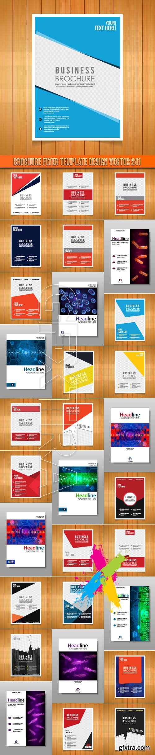 Brochure flyer template design vector 241